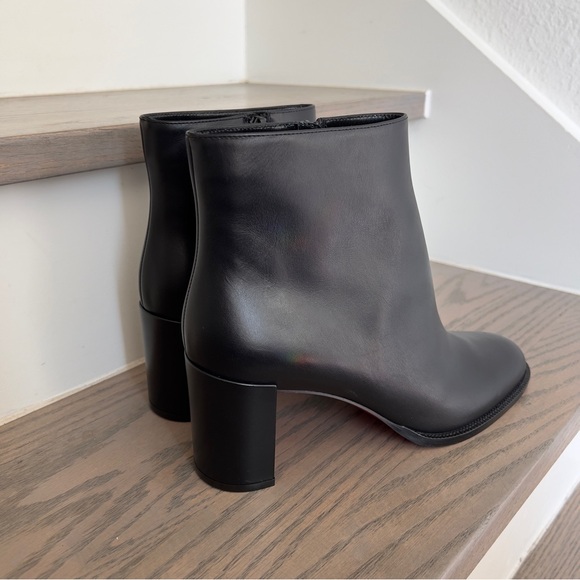 NWOB Christian Louboutin Adoxa 70 Leather Ankle Boots Booties in Black - Picture 5 of 10